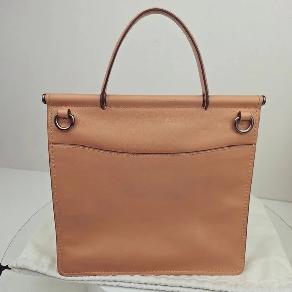 Coach Willis 1941 Top Handle Satchel Peach Leather Bag - Picture 4 of 16